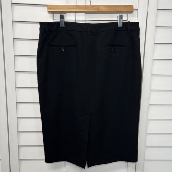 Ralph Lauren Wool Pencil Skirt Career Preppy Business Women's Size 10 Black - Picture 6 of 8